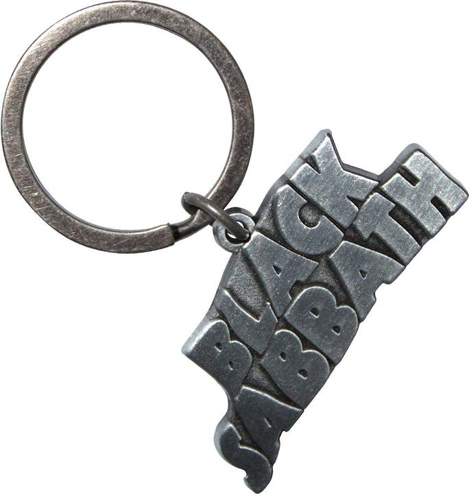 Actual product image Black Sabbath Silver Wavy Logo Schlüsselanhänger