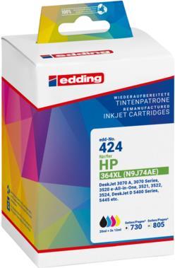 Actual product image Edding Ink replaces 364, 364XL Compatible Combi Pack Black, Cyan, Magenta, Yellow 424 (FC)