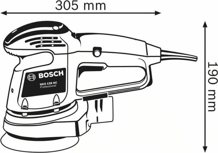 Produktbild Bosch Professional Exzenterschleifer GEX 34-125, Schleifteller, 1 x Pap.staub-btl., 1 x Absaugad. (Exzenterschleifer, 340 W)