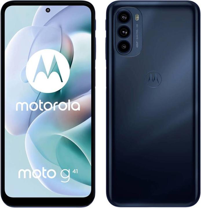 Motorola Moto G41 (128 GB, Meteorite Black, 6.43", Hybrid Dual SIM, 48 Mpx, 4G)