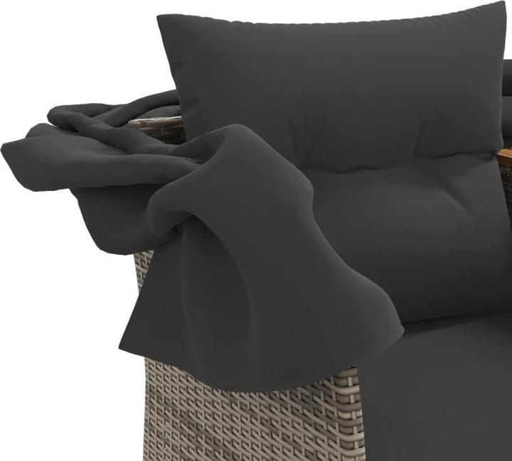 Produktbild VidaXL Gartensofa 2-Sitzer mit Dach und Hockern