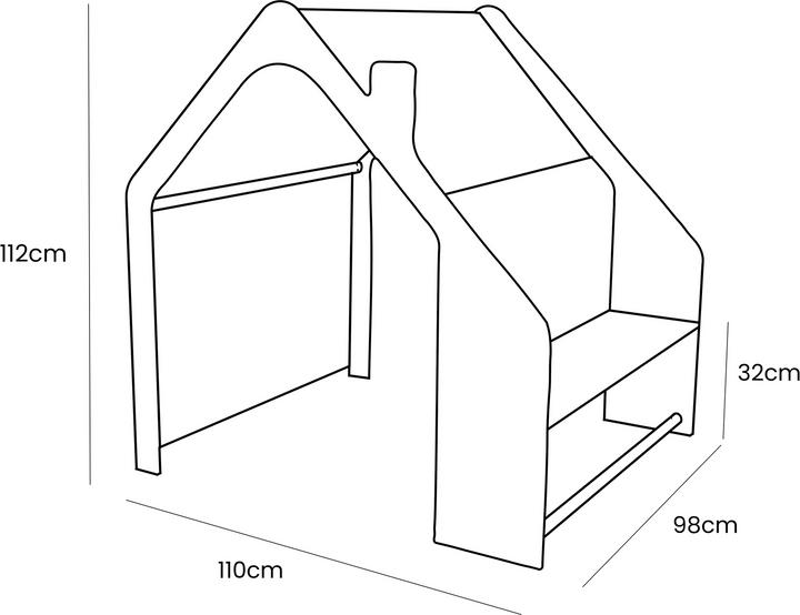 Produktbild Activity Board Holzhaus mit blauem Dach