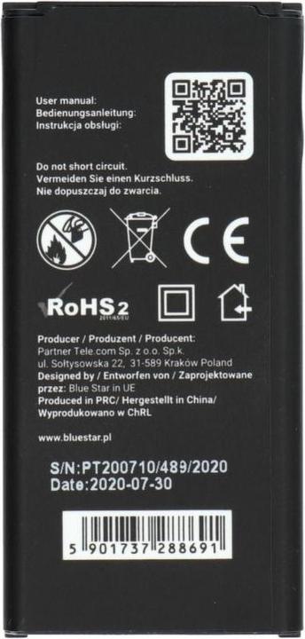 Productafbeelding NoName Battery Blue Star BLUE STAR PREMIUM battery for SAMSUNG S5 Mini G800F 2500 mAh