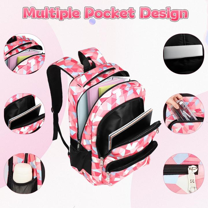 Actual product image Yarmiene 3-teiliges Schulrucksack-Set mit Lunchtasche und Federmäppchen