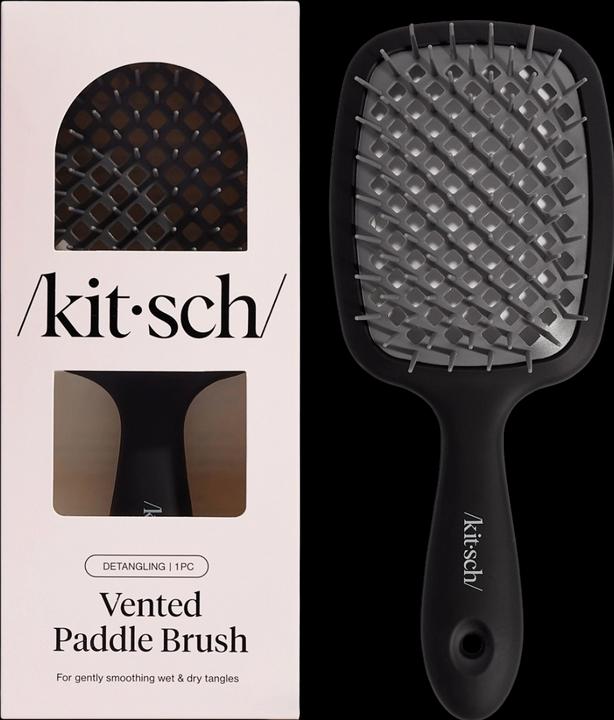 Kitsch Belüftete Paddelbürste Schwarz