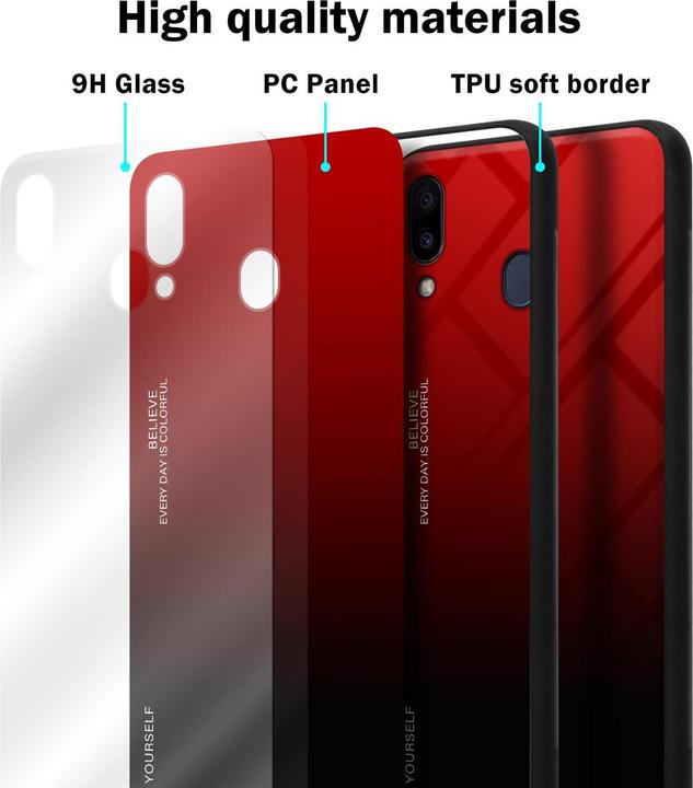 Immagine prodotto Cadorabo Copertura in vetro TPU 2 colori (Samsung Galaxy M20)