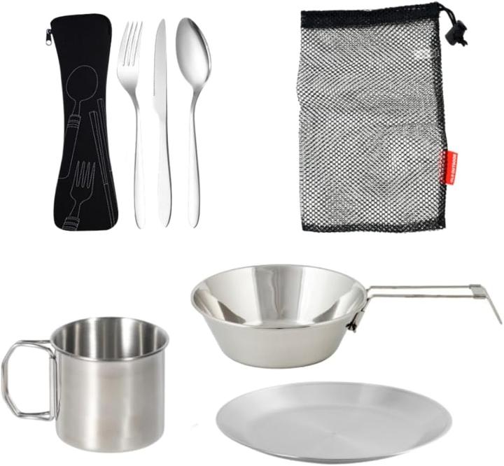 Reforung 8-teiliges Camping-Geschirr-Set