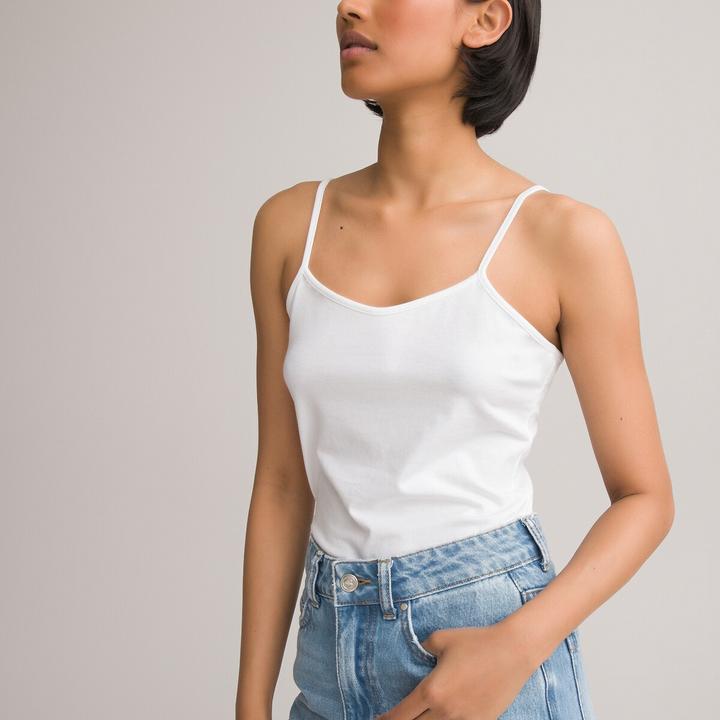 La Redoute Collections Top mit schmalen Trägern (XL)