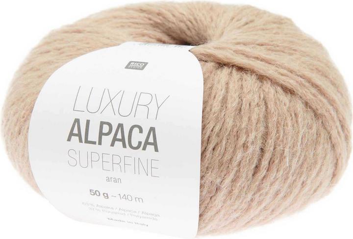 Produktbild Rico Luxury Alpaca Superfine aran camel, 50 g, 150 m, 63 % WP, 37 % PA (140 m)
