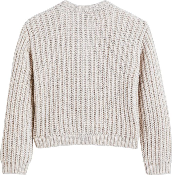 Actual product image La Redoute Collections Grobstrickjacke mit rundem Ausschnitt und Knopfleiste (102)
