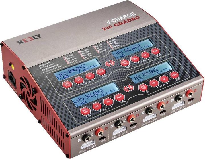Produktbild Reely V-Charge 240 Quadro Modellbau-Multifunktionsladegerät 12 V, 230V 12A LiPo, LiIon, LiFePO, LiH