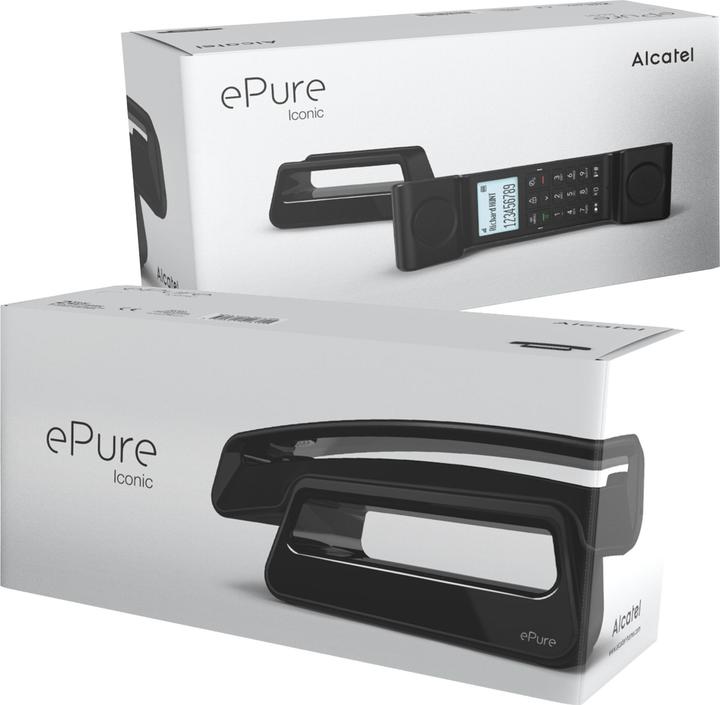 Produktbild Alcatel Epure Iconic schwarz - Einfach zu bedienendes schnurloses DECT-Design-Telefon, mit Freisprec