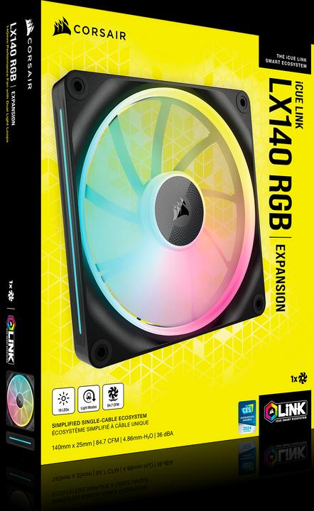 Image du produit Corsair iCUE LINK LX140 RGB (140 mm, 1 x)