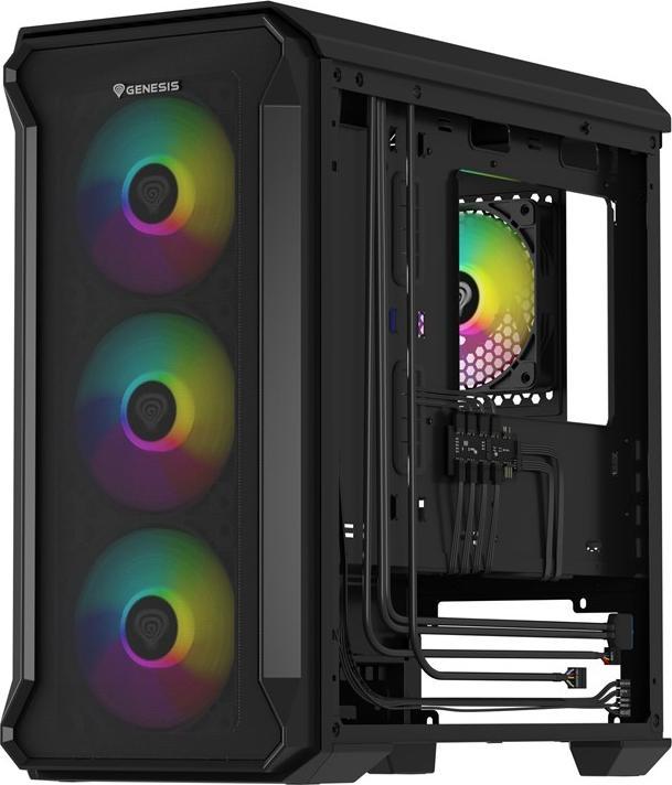 Immagine prodotto Genesis Case per PC IRID 503 ARGB, Micro Tower, 2xUSB 2.0, 2x jack, 1xUSB 3.0, nero (Mini-ITX)