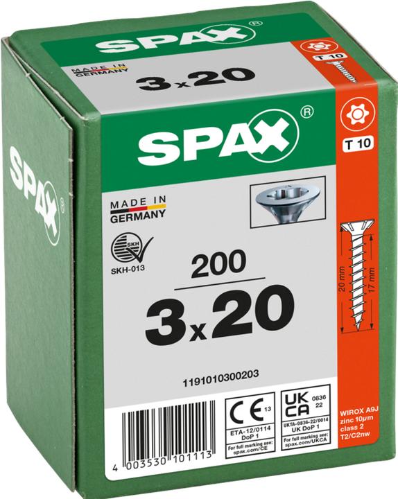 Actual product image Spax Universal screw (200 Screws per piece)