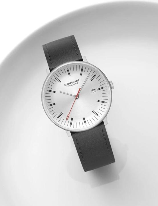 Immagine prodotto Mondaine MLE.41210.LBV Herrenuhr Doppio 41mm 5ATM (Fatto in Svizzera, Orologio da polso analogico, 41 mm)