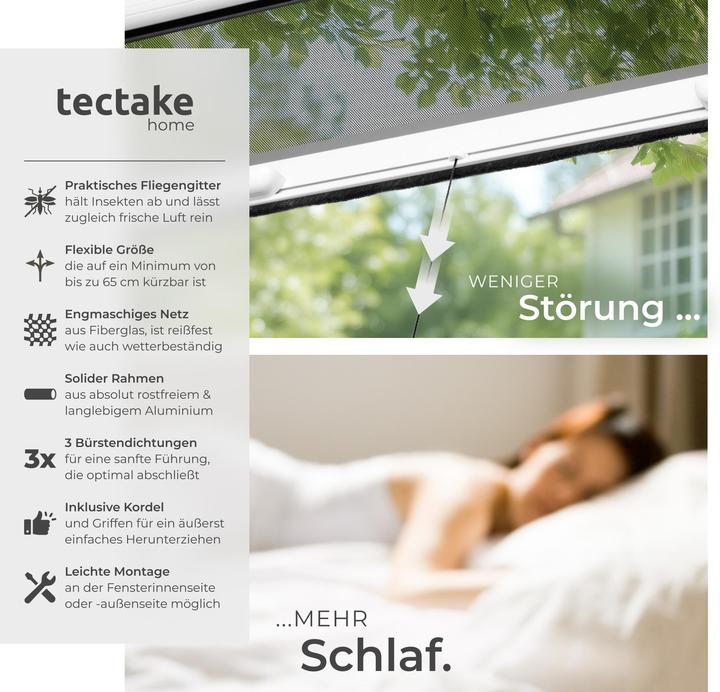 Actual product image tectake Insect screen roller blind (110 x 160 cm)