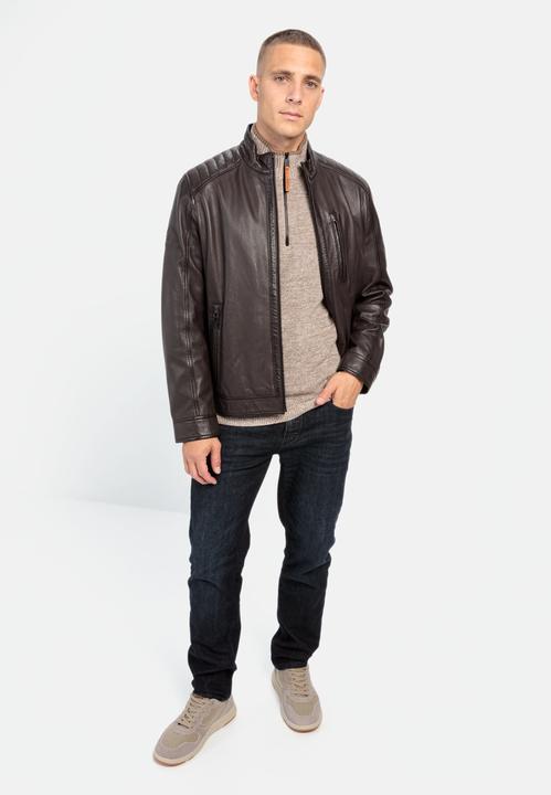 Actual product image Camel Active Leather jacket with stand-up collar (52)
