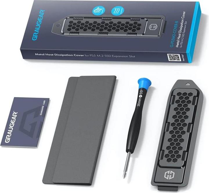Image du produit Graugear Refroidisseur avec couvercle pour PS5 M.2 | couleur noire
