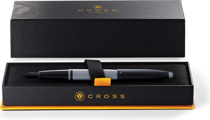 Actual product image Cross Fountainpen Calais matte grey/black, F-nib, in giftbox (Matt grey, 1 x)