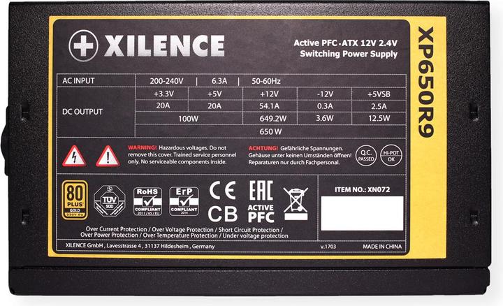 Actual product image Xilence Performance X (650 W)