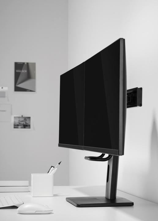 Actual product image Gembird Stojak biurkowy na dwa monitory z regulacją wysokości 17-27inch do 6kg (Table, 27")