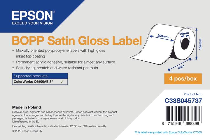 Energie-Label Epson Biaxial gestrecktes Polypropylen (PP)