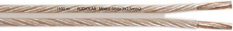 Produktbild Audiolab Mixed-Silver-Kabel, transparent, 2x2.5mm2, 100m (100 m, 2.50 mm²)