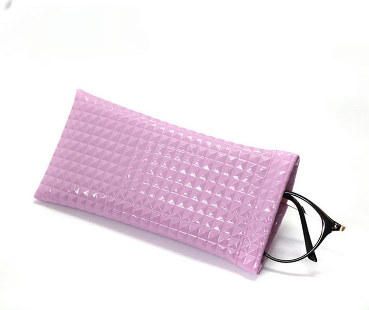 Actual product image Cover-Discount Glasses case with rhombus structure, glossy