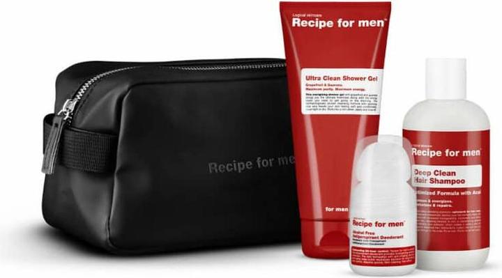 Immagine prodotto Recipe for men Set capelli e corpo con borsa da bagno in omaggio (Set per la cura dei capelli)