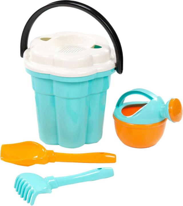 Polesie Cavallino Safari XL Classic Bucket with Watering Can Blue, 4 pcs.