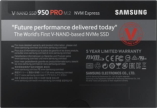 Produktbild Samsung 950 Pro (256 GB, M.2)