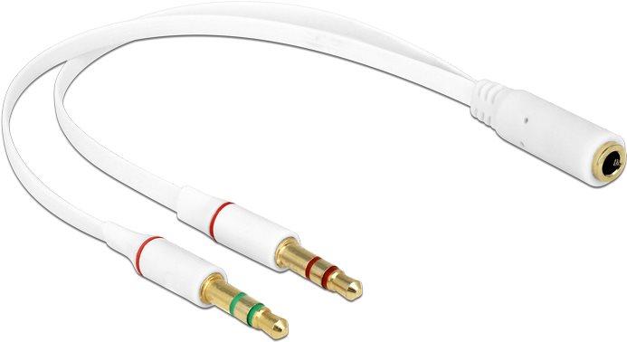 Delock Headset Adapter 1 x 3,5 mm 4 Pin Klinkenbuchse > 2 x 3,5 mm 3 Pin (0.20 m)