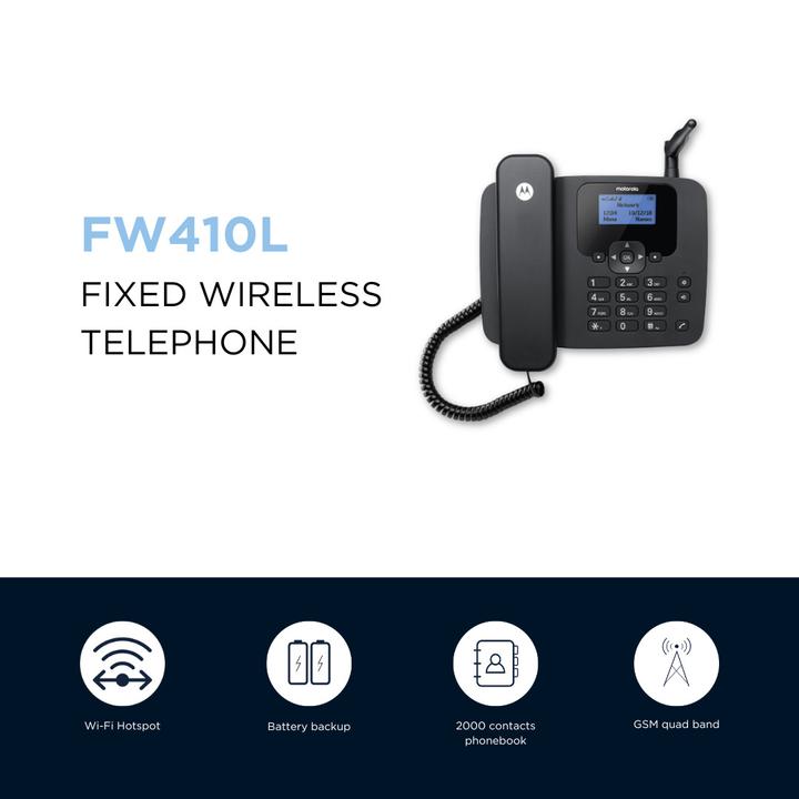Actual product image Motorola FW410L - 4G (only with SIM card) - Battery included - Call forwarding function - WLAN hotsp