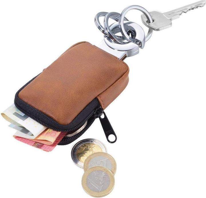 Actual product image Troika Clean Click key ring 55 x 20 x 125 mm, brown