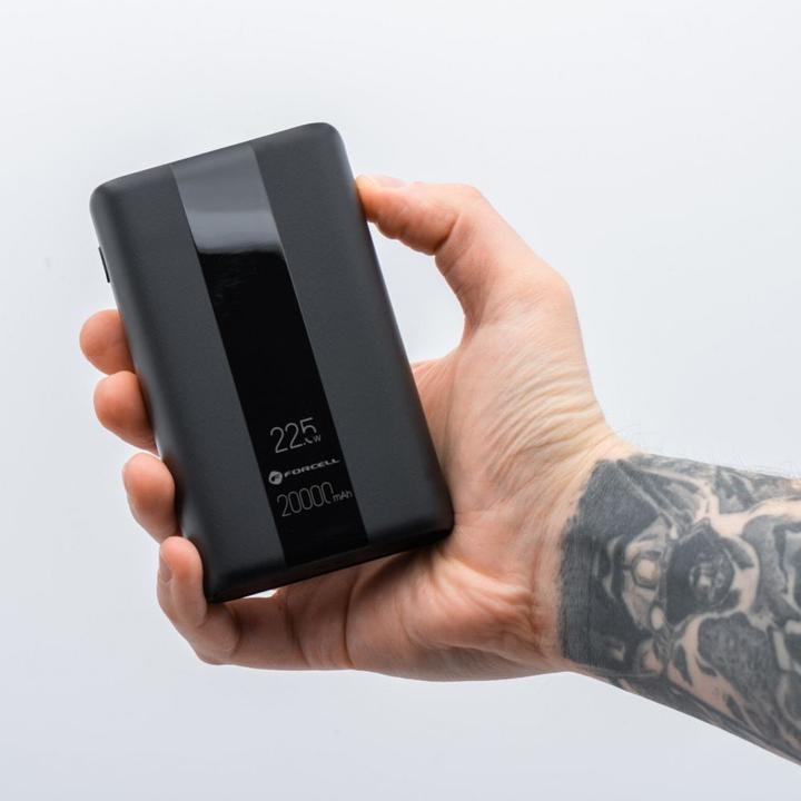 Produktbild Forcell Power bank F-ENERGY P20K2 Energo powerbank PD QC3.0 3A 22,5W 20000 mAh black (20000 mAh, 22.50 W, 77 Wh)