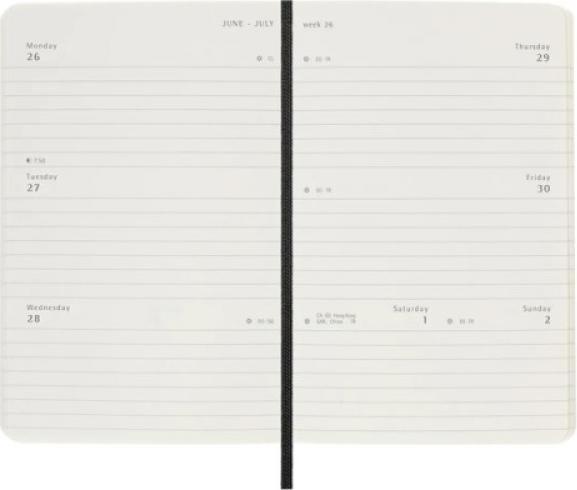 Image du produit Moleskine Calendrier hebdomadaire (A6, De poche, Anglais)