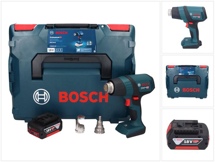 Bosch Professional Bosch GHG 18V-50 Professional Akku Heissluftgebläse 18 V 300° C / 500° C + 1x Akku 5,0 Ah + L-Boxx -