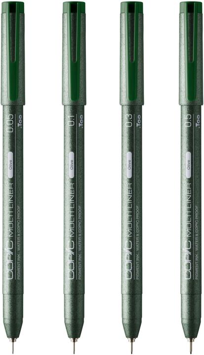 Actual product image Copic Multiliner Olive Set, 4 pieces assorted (Olive, 4 x)