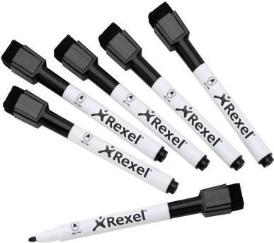 Produktbild Rexel Whiteboard-Marker (Schwarz, 2 mm, 6 x)