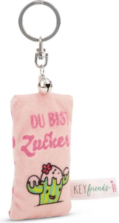 Magni NICI Schlüsselanhänger Mini Plüschkissen Du bist Zucker! mit Glöckchen 8cm