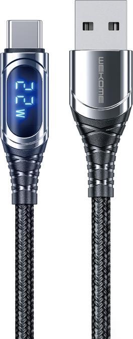Actual product image Wekome WDC-166 Sakin series - USB-A to USB-C 6A fast charging connection cable 1 m (cloudy) (1 m)