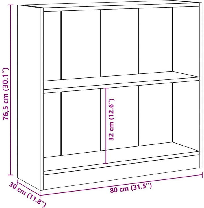 Actual product image VidaXL Bücherregal (80 x 24 x 75 cm)