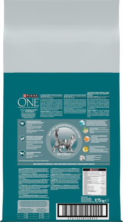 Produktbild Purina ONE Adult Lachs & Vollkorn (Adult, 1 Stk., 9750 g)
