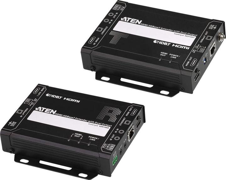 Productafbeelding Aten VE814A HDMI Extender, dubbel scherm, 4k bij 100m (Extender)