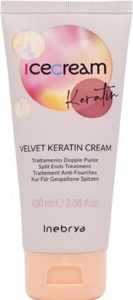 Actual product image Inebrya Ice Cream Keratin Velvet Keratin Cream - Keratin Reconstructive Treatment for Frayed Ends (100 ml)