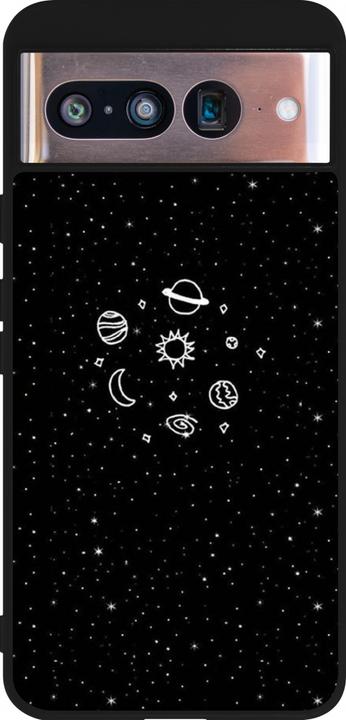 Actual product image PhoneLook Cover Silicone black Space Doodle (Google Pixel 8)