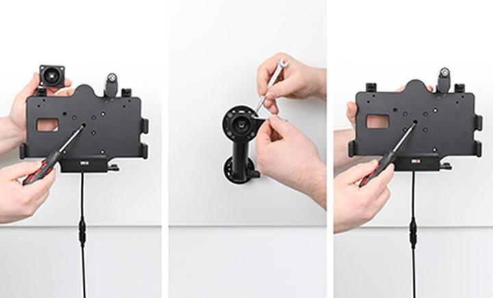 Image du produit Brodit support verrouillable Actif avec prise fixe + USB-HOST (type C), 12/24V, pour SAMSUNG Galaxy
