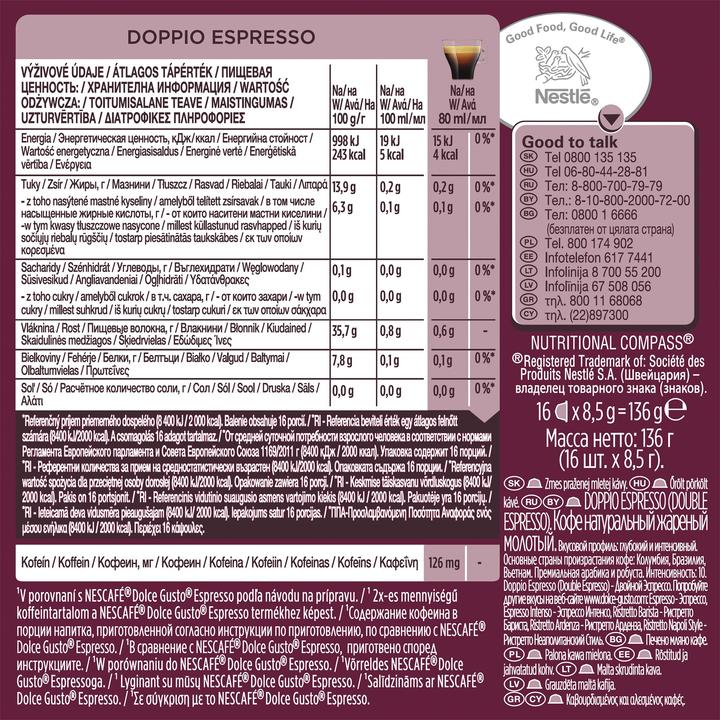 Produktbild Nescafé Doppio Espresso (16 x Port.)