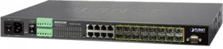 Produktbild Planet Managed Metro Ethernet Switch 16-port 100/1000Base-X SFP + 8-port 10/100/1000 Base-T L2/L4 (AC+2... (8 Ports)